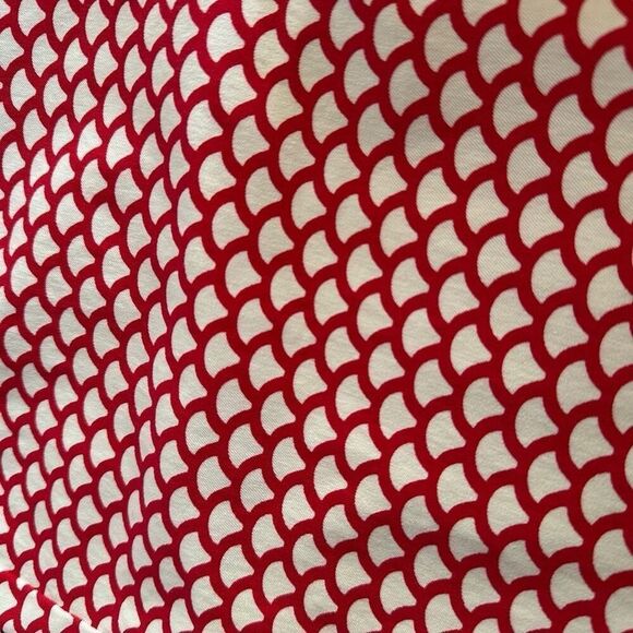 Talbots red and cream pattern pants - size 8 - Picture 3 of 7